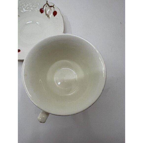 Myott Cherry Ripe Bone China Teacup & Saucer England Rose Floral Classic - Picture 4 of 7
